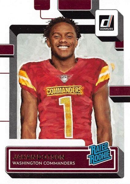 2022 Panini Donruss Rated Rookie Canvas 310 Jahan Dotson Rc For