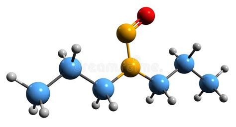 3D Image Of N Nitroso N Methylurea Skeletal Formula Stock Illustration