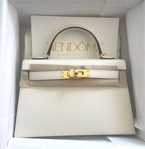 Hermes Mini Kelly Sellier Nata Epsom Gold Hardware Vendome Monte Carlo