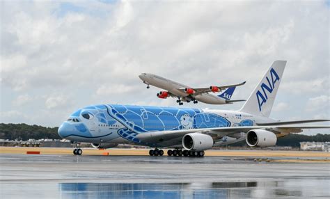 【フォトレポート】anaのエアバスa380「flying Honu」が成田空港に到着 ひこ旅