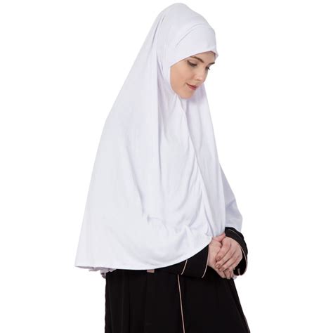 Prayer Hijab Online In India White Khimer Long Hijab At Shiddat