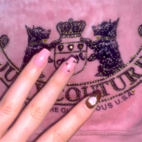 Pink And Brown Nail Art Juicy Couture Brown Nail Art Brown Nails