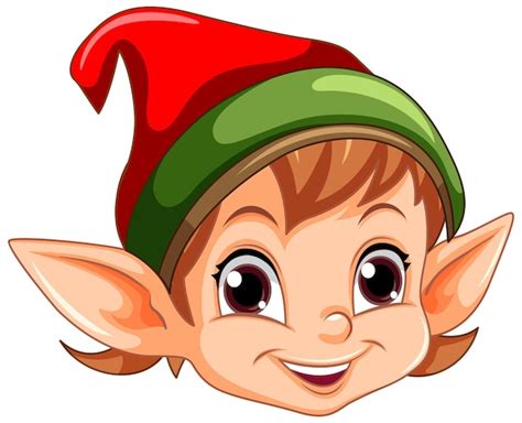 Free Vector | Cute Elf Head Cartoon Character