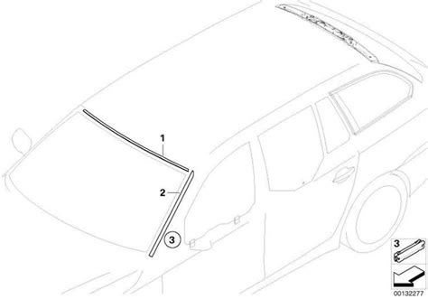 Goma Junta Superior Cristal Delantero Para Bmw E E Original Bmw