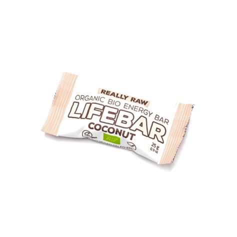 Baton Bio Cu Cocos Raw Fara Gluten 25 G Lifebar Farmacia Tei Online