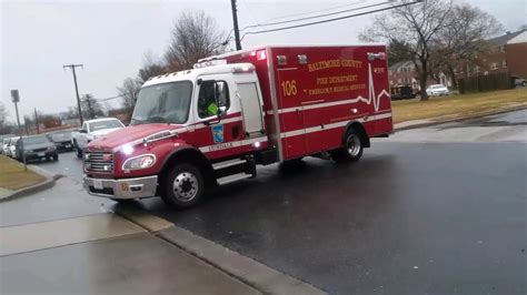 Baltimore County Medic 106 Responding Youtube