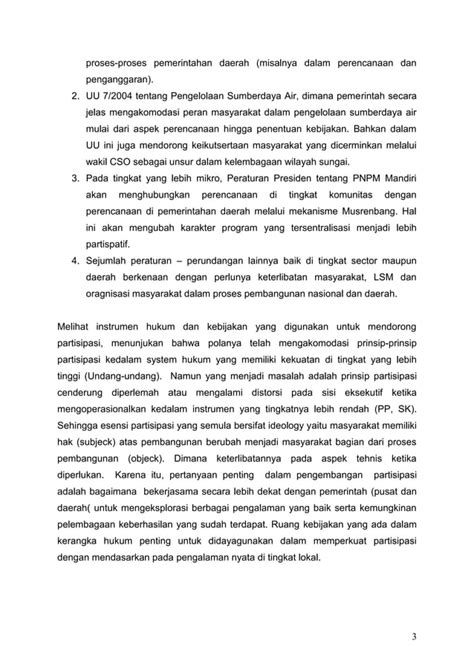 Partisipasi Masyarakat Sipil Dalam Pengelolaan Wilayah Sungai Pdf