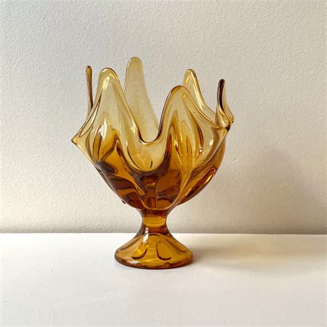 Viking Swung Glass Pedestal Vase 6 Handkerchief Etsy Artofit