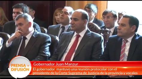 Manzur Se Reuni Con Los Miembros De La Corte Tucum N Gobierno Youtube