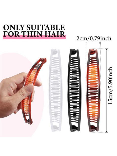 Pieces Banana Clip Clincher Combs Banana Combs Grip Comb Fishtail