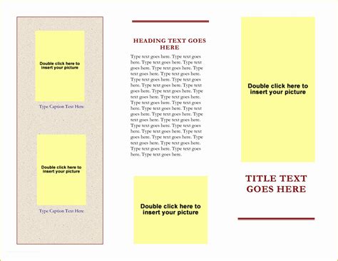 Tri Fold Brochure Template Word