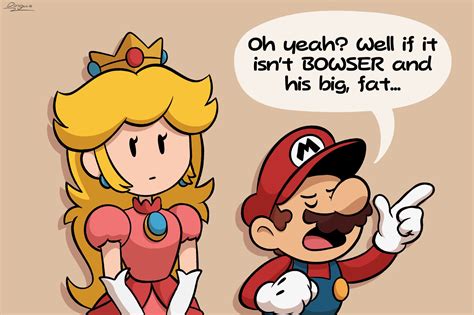 Princess Peach Mario And Paper Mario Mario And More Drawn By