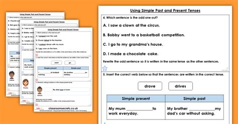 Spring GPS Year 2 Tenses Resources Worksheets Classroom Secrets