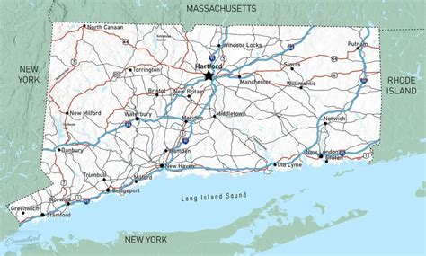 Connecticut Map – State, Town & County (Printable PDF) - Connecticut ...