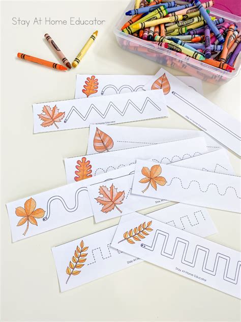 Fall Prewriting Worksheets Fine Motor Activities Stay At Home Educator