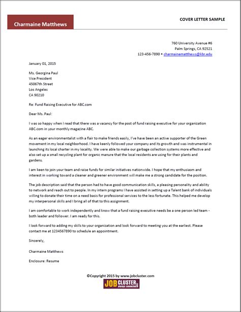 Killer Cover Letters Examples Cover Letter Style