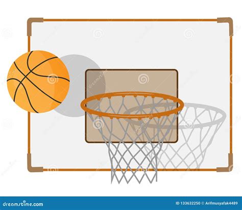 Basketball Ring And Ball Stock Vector Illustration Of Isolated 133632250