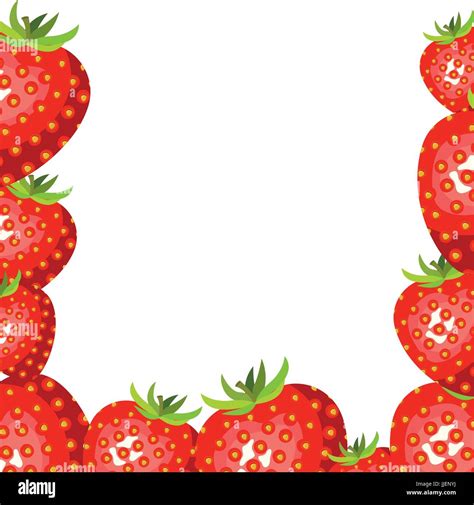 Colorful Background Of Realistic Strawberry Fruits Stock Vector Image