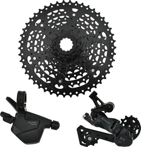 Amazon Microshift Advent X Speed Mtb Groupset Black Metal