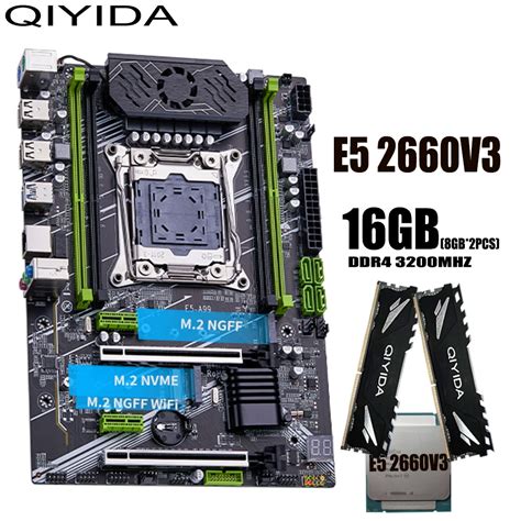 QIYIDA X99 Kit Conjunto de Placa Mãe Xeon LGA2011 3 E5 2660 V3