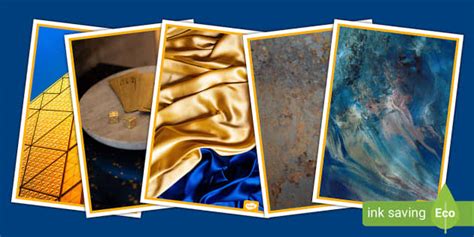 Blue And Gold Wall Art Posters Professor Feito Twinkl