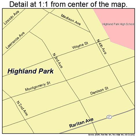 Highland Park New Jersey Street Map 3431470