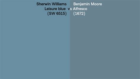 Sherwin Williams Leisure Blue SW 6515 Vs Benjamin Moore Alfresco