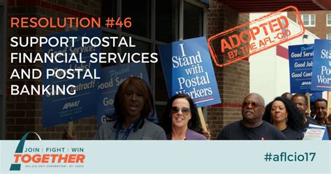 Afl Cio Endorses Campaign For Postal Banking Campaign For Postal Banking