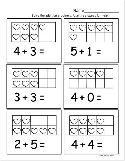 Free Kindergarten Addition Worksheet Adelia Blog