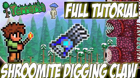 Terraria How To Make The Shroomite Digging Claw Works Youtube