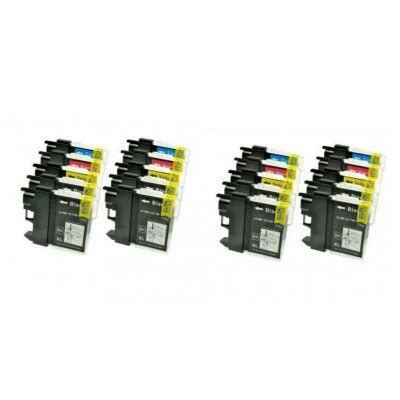 KIT 20 CARTUCCE PER BROTHER LC980 LC985 LC1100 DCP 145 DCP 165C DCP 197