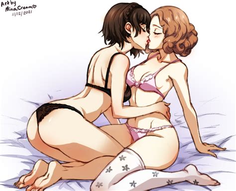 Makoto Niijima X Haru Okumura Persona By Minacream Hentai Foundry