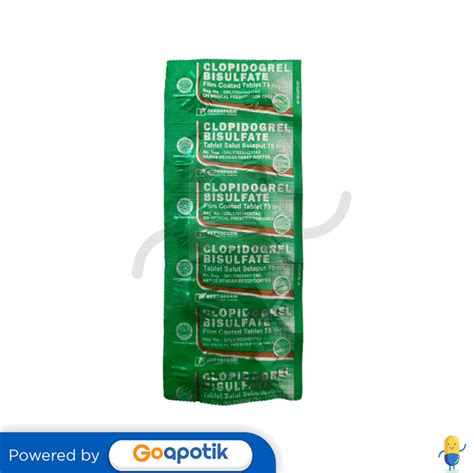 Clopidogrel Bisulfate Bernofarm 75 Mg Tablet Kegunaan Efek Samping