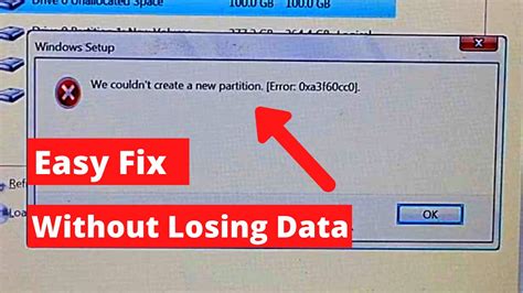 How To Fix We Couldnt Create A New Partition Error In Windows Without