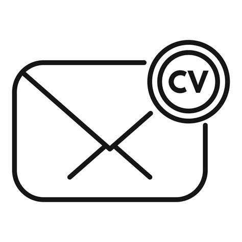 Cv Mail Icon Outline Vector Internet People Vector Art At