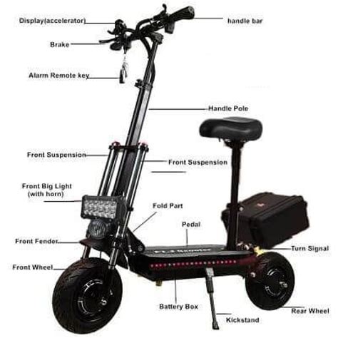 Buy Beast High Power Folding Electric Scooter 4000w Dual Motor 60v