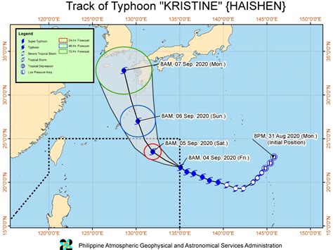 Typhoon Kristine Now In Par Landfall Not Expected