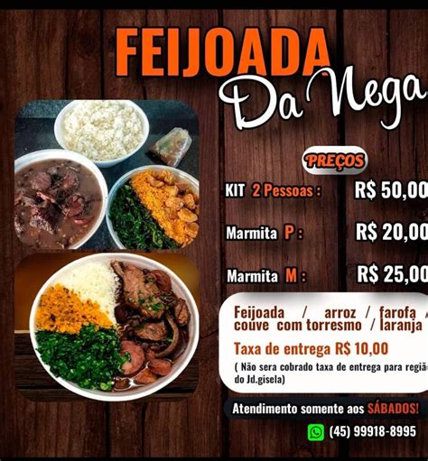 Sábado é dia de feijoada da Nega Aproveite o kit que serve até três