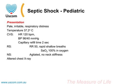 Case Study Pediatric Septic Shock PPT