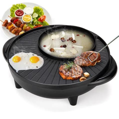 Multifunctional 1600W Electric Pan Grill BBQ Grill Raclette Grill ...