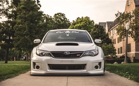 Download wallpapers JDM, tuning, Subaru Impreza WRX STi, low rider ...