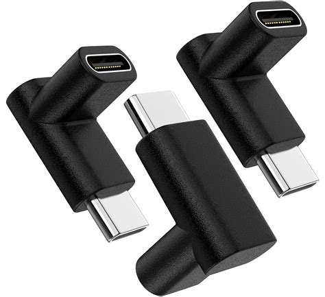 Right Angle USB C 90 Degree Adapter Up Down 2 Pack Cellularize 40Gbps