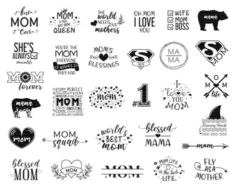 30 Mom Svg Bundle Mom Svg Mom Life Svg Mothers Day Bundle Mom Life