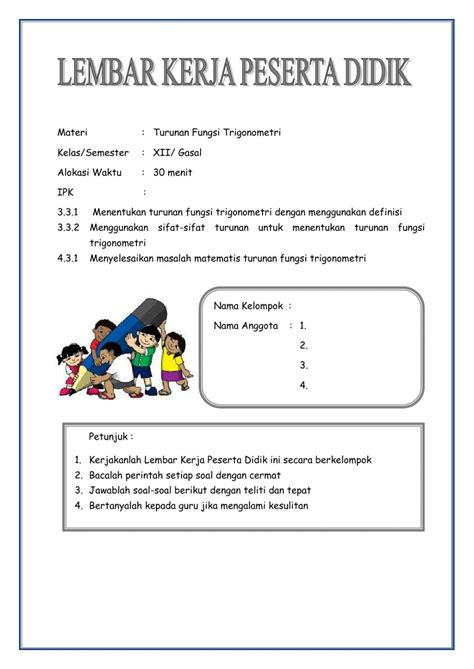 Detail Contoh Turunan Fungsi Trigonometri Koleksi Nomer