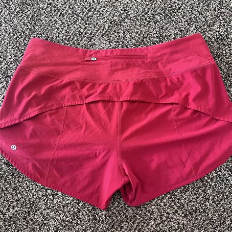 •size 12 •red Speed Up Lululemon Shorts •amazing Depop