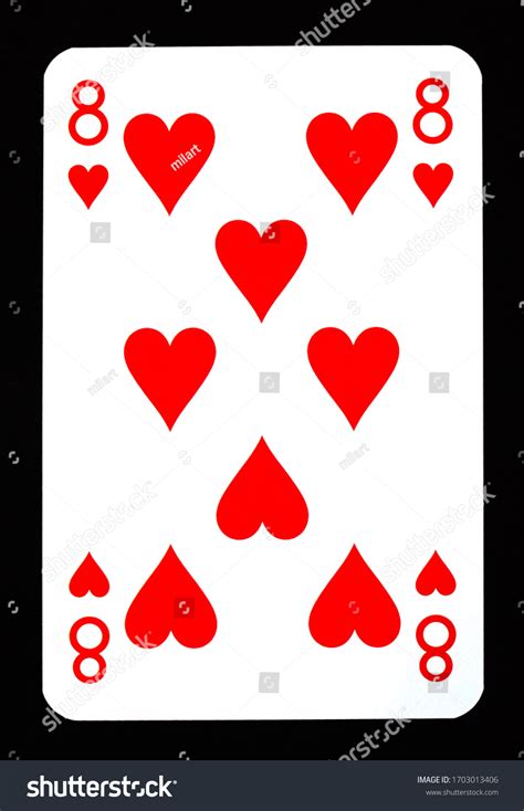 Eight Hearts Playing Card Isolated On Stock Photo 1703013406 Shutterstock