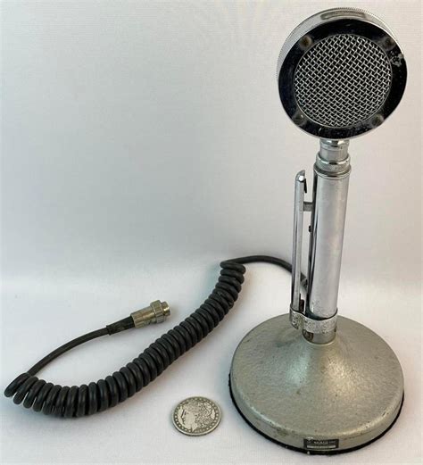 Lot - Vintage c. 1940 Astatic D-104 Microphone Lollipop Ham CB Radio Mic T-UG8 Stand