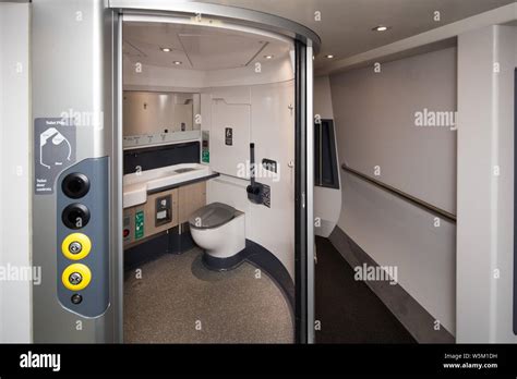 accessible toilet on board a train Stock Photo - Alamy