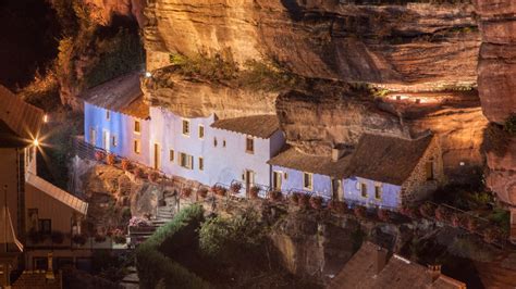 Maisons Des Rochers Houses Built Into The Side Of The Mountain