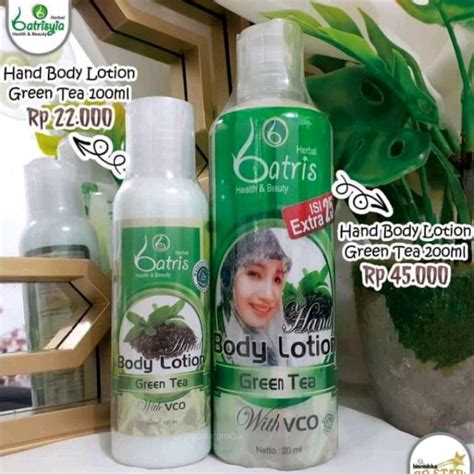 Jual Batris Hand Body Lotion Green Tea With Vco Body Lotion Batrisyia